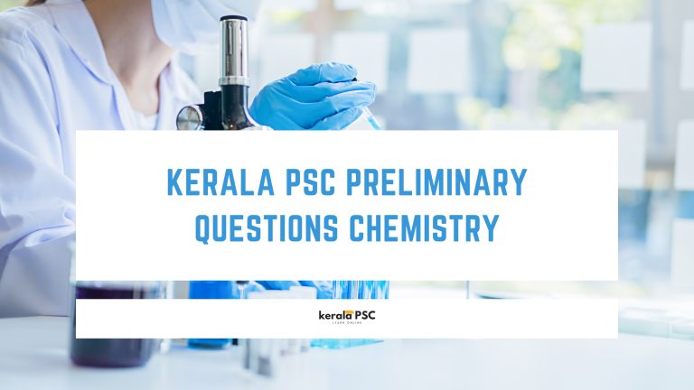 KERALA PSC PRELIMINARY QUESTIONS CHEMISTRY