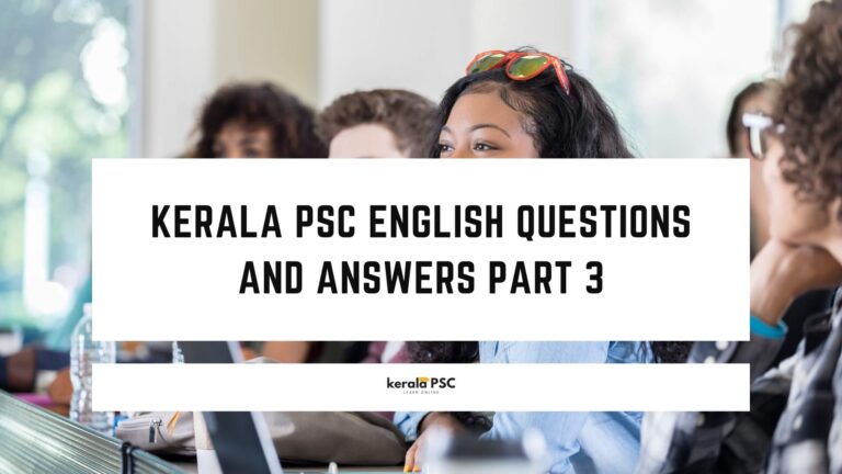 Kerala PSC English Questions and Answers Part 4
